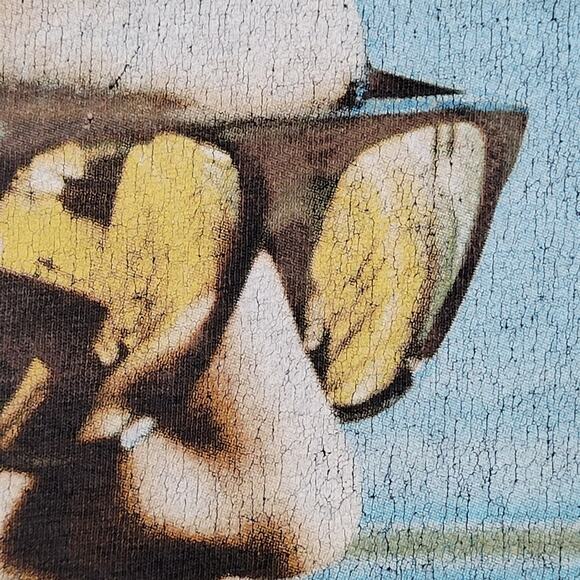 Kid Cudi Big-Face Portrait Shirt Medium 19x26 Bleached Black - Picture 7 of 12